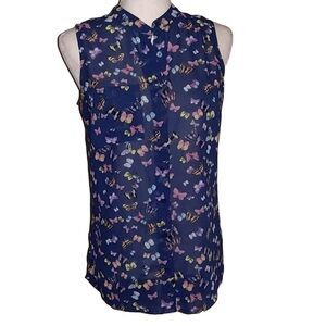 - Butterfly High-low BLUE tunic butte…